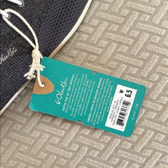 OluKai Waialua Lace Sneaker Pavement Dark Shadow US Women's 6.5 - Picture 6 of 6